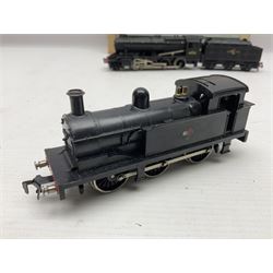 Hornby Dublo - 2-rail - Class 8F 2-8-0 locomotive No.48109 in BR black; Class R1 0-6-0 tank locomotive No.31337 in BR black; and Met-Vic Diesel Co-Bo locomotive No.D5702 in BR green; together with 3-rail Class 4MT Standard Tank 2-6-4 locomotive No.80054 in BR black; three unassociated boxes and one unboxed (4)