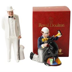 Royal Doulton figure of Sir Winston Churchill HN3057, modelled by Adrian Hughes, H27cm; an...