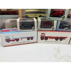 Twenty-eight Oxford 1:76 scale die-cast models including ten Haulage models, one Construction, four Commercials, Chivers & Sons, Pollock, Volvo, British Road Services, Military and others, all boxed (28)