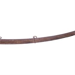 British Light Cavalry sword, with single edged curved blade and metal scabbard, overall L100cm 