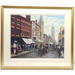 Tom Dodson (British 1910-1991): 'Fishergate Preston', colour print signed in pecil with Fine Art Trade Guild blindstamp 43cm x 52cm