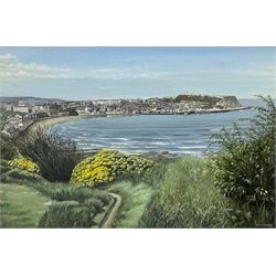 D H Greaves (British 20th century): Scarborough South Bay, oil on canvas signed 50cm x 75cm