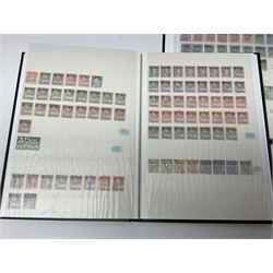 World stamps in eight stockbooks including Magyar, Spain, 1860s and later Switzerland, Sweden including some earlier issues etc