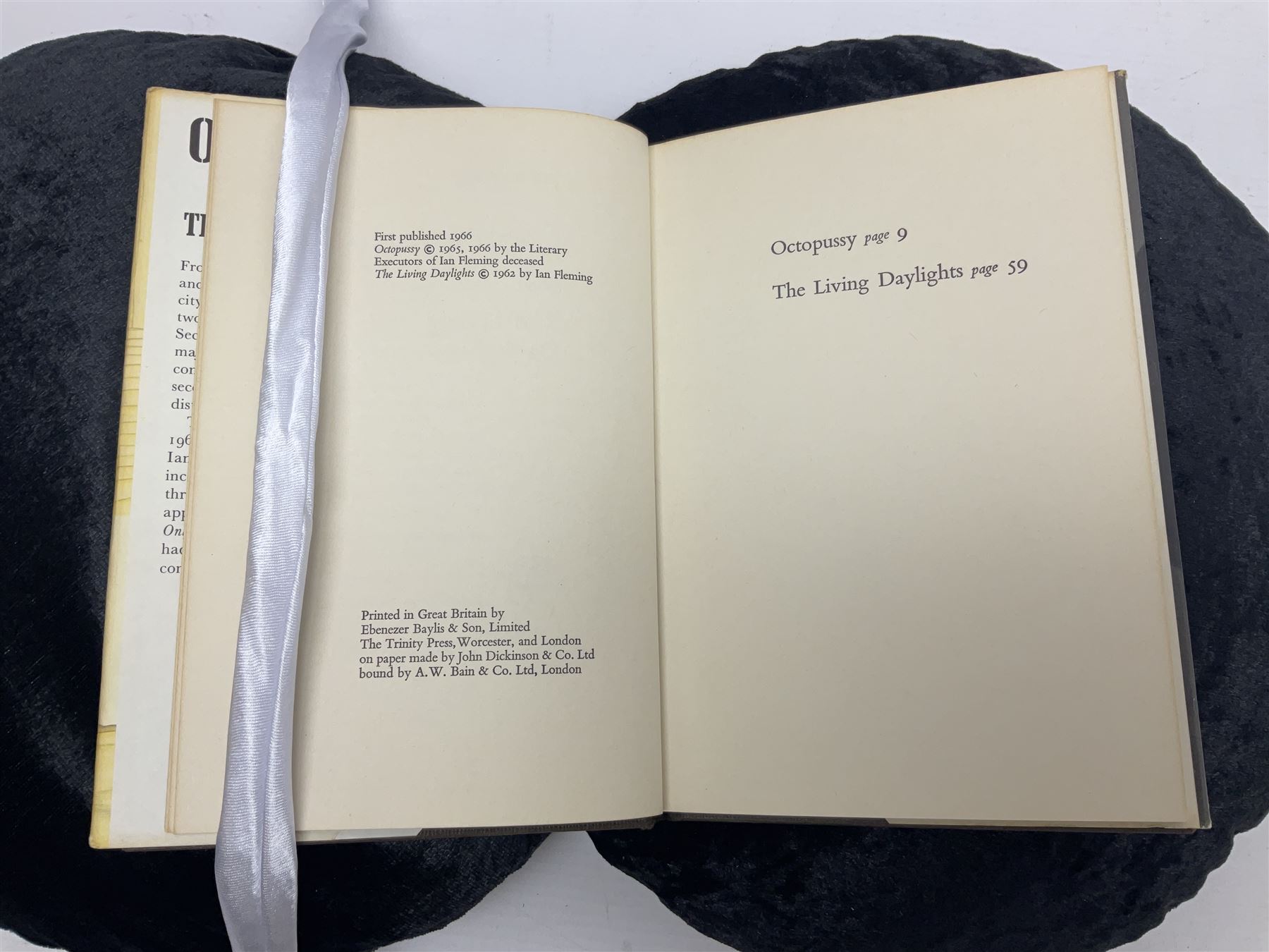 Ian Fleming: Octopussy and The Living Daylights. 1966 First edition with dustjacket; together with From Russia With Love. Book Club edition with dustjacket (2)
