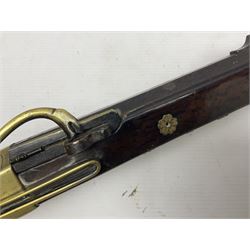 Japanese matchlock musket approximately .45 cal., Edo period (1603-1868), the 66cm(26