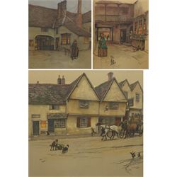 Cecil Aldin (British 1870-1935): Coaching Inns, set three coloured lithographs signed in pencil with blindstamp max 40cm x 40cm (3)