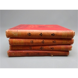  Wilson H.B.: With The Flag To Pretoria. 1900/01. Two volumes together with After Pretoria:The Guerilla War. 1902. Two volumes. Uniformly bound in Art Nouveau style red cloth/gilt, 4vols  