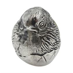 Edwardian silver chick pin cushion, Rd No. 475678 by Sampson Mordan & Co, Chester 1907