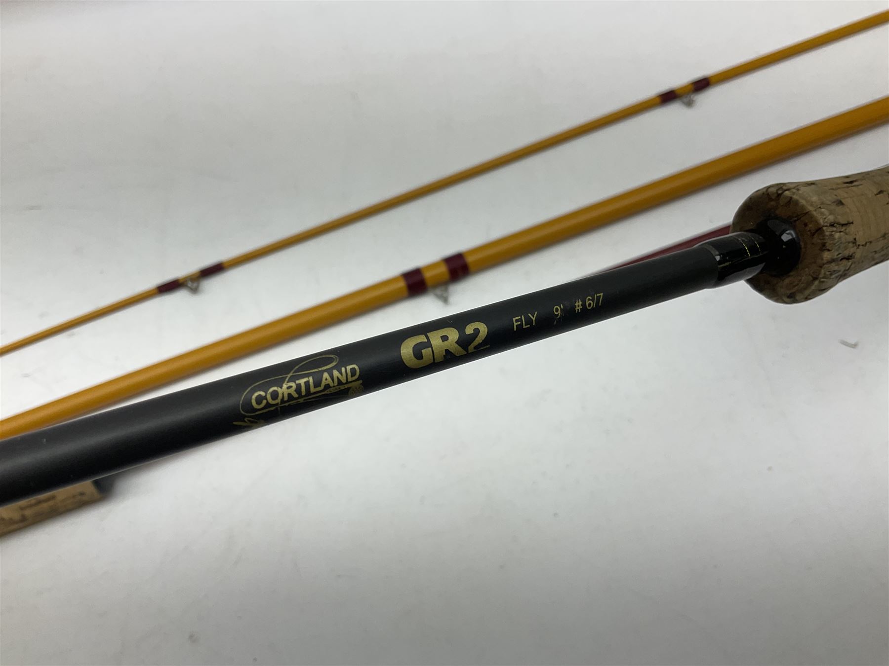 Quantity of fly and sea fishing rods and accessories, to include Shakespeare Boat 210 rod, Daiwa rod and others, and Guang Zhao FLD9000 course fishing reel, Beachmaster 7000FD, Rimfly II amd Penn Super Mariner, tackle etc