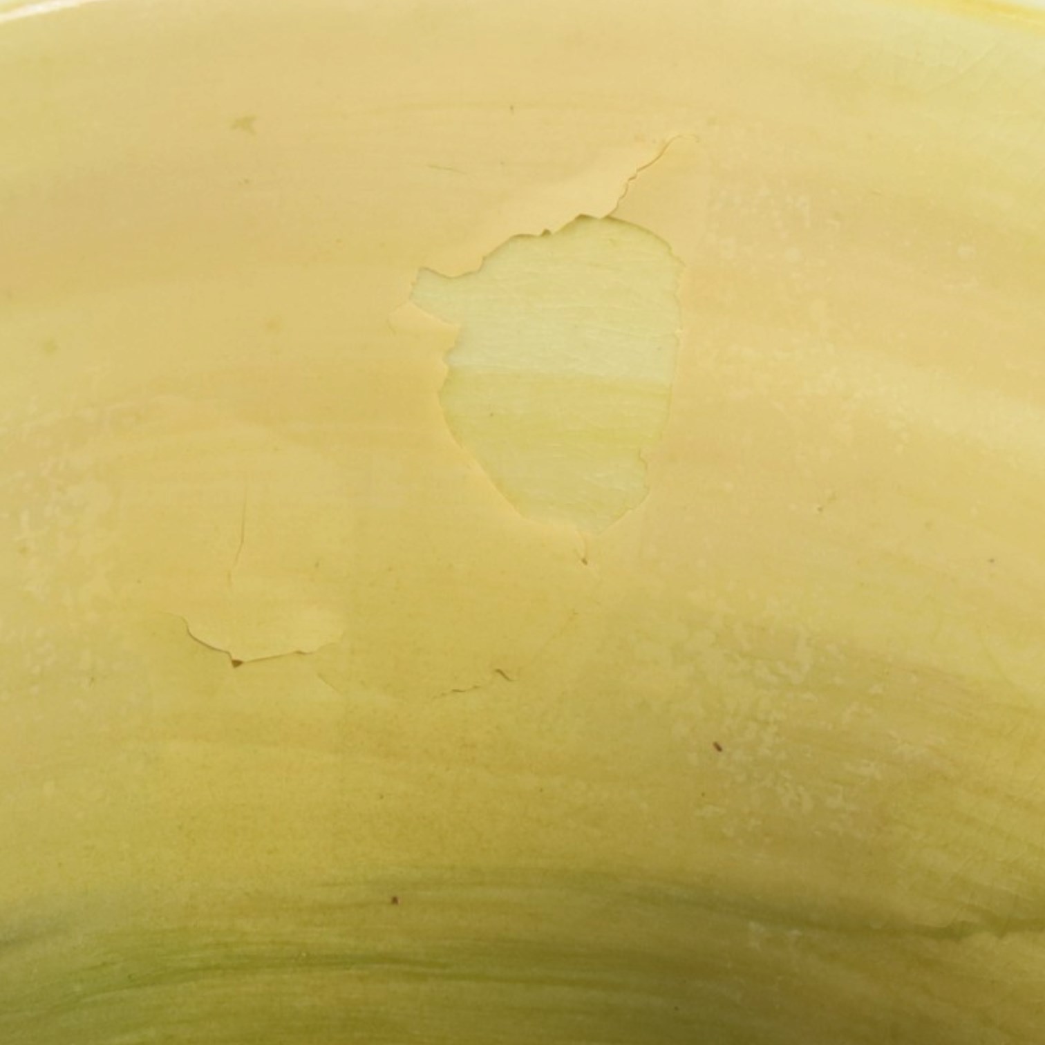 Moorcroft bowl, Leaf in the Wind pattern, upon a yellow grounds, with painted mark and sticker beneath, H12cm