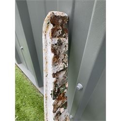 Pair of cast iron white painted bench ends - THIS LOT IS TO BE COLLECTED BY APPOINTMENT FROM DUGGLEBY STORAGE, GREAT HILL, EASTFIELD, SCARBOROUGH, YO11 3TX