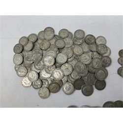 Approximately 1800 grams of Great British pre 1947 silver coins, including halfcrowns, florins, shillings etc