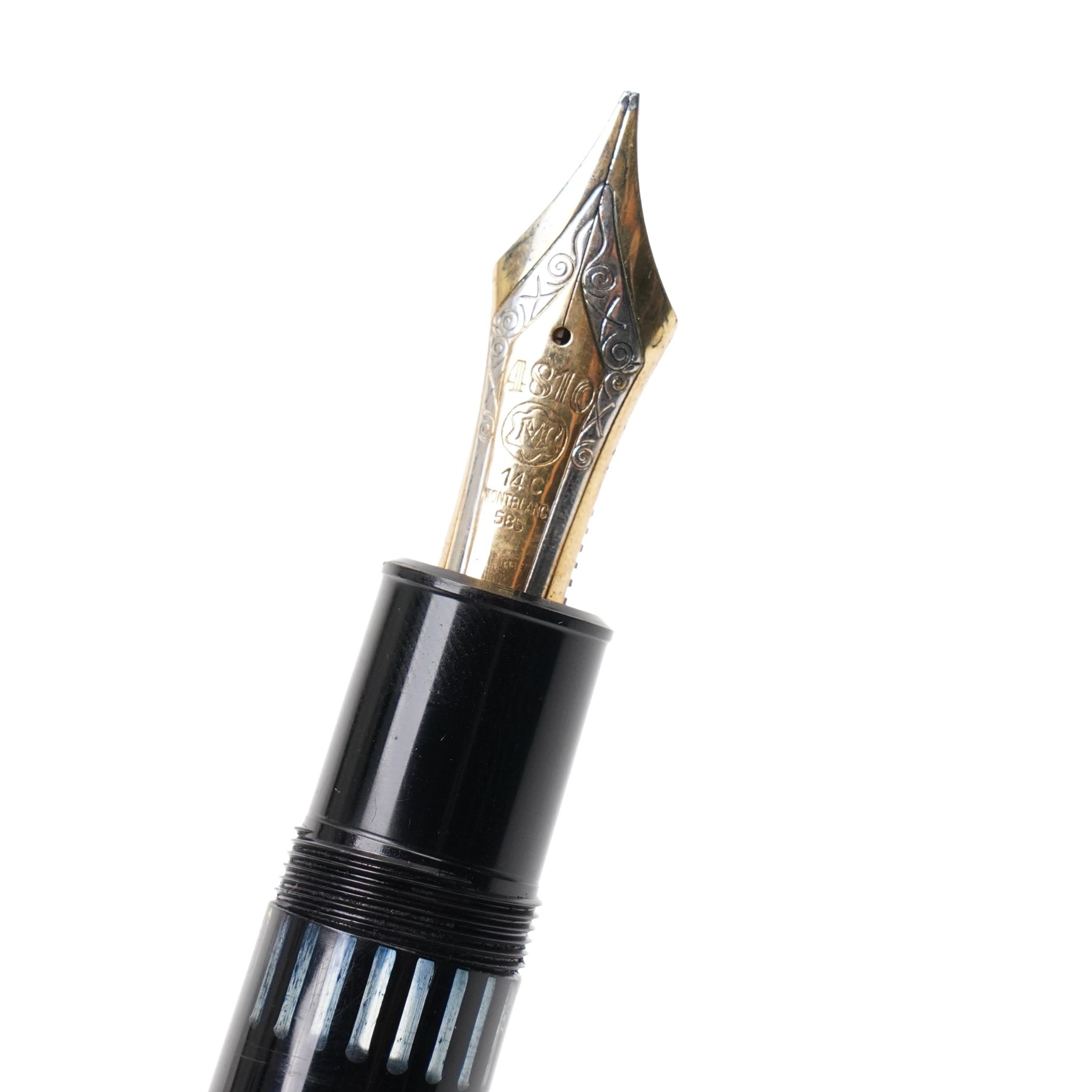 Montblanc - Meisterstuck no.149 fountain pen, with 14ct gold nib stamped 4810 14c 585, with black resin barrel and cap, boxed