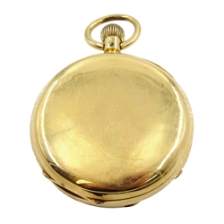  Victorian 18ct gold centre seconds chronograph pocket watch No. 231824, case by William Ehrhardt, Birmingham 1893  