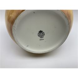 Mid/late 20th century Royal Worcester ginger jar and cover decorated by John Freeman, hand painted with a still life of fruit upon a mossy ground, signed Freeman, with black printed mark beneath and painted shape number 2826, H17.5cm