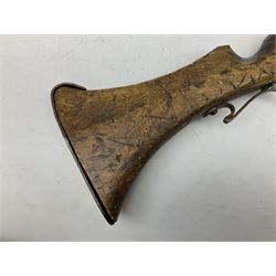 SHOTGUN CERTIFICATE REQUIRED - Modern 20-bore matchlock muzzle loading Civil War type musket, with 92.5cm(36