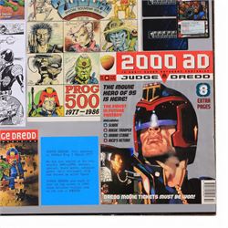 The X Files montage, including cast images, stills and advertisements, within acrylic frame, together with a Judge Dredd montage, including comic cover and comic strips, largest 46x61cm

Notes: This item is from the private collection of Arthur C. Clarke's brother.