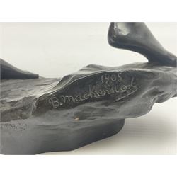 Sir Edgar Bertram MacKennal (Australian 1863-1931), Diana Wounded, bronze with black patina, signed and dated B MacKennal 1905, H37cm