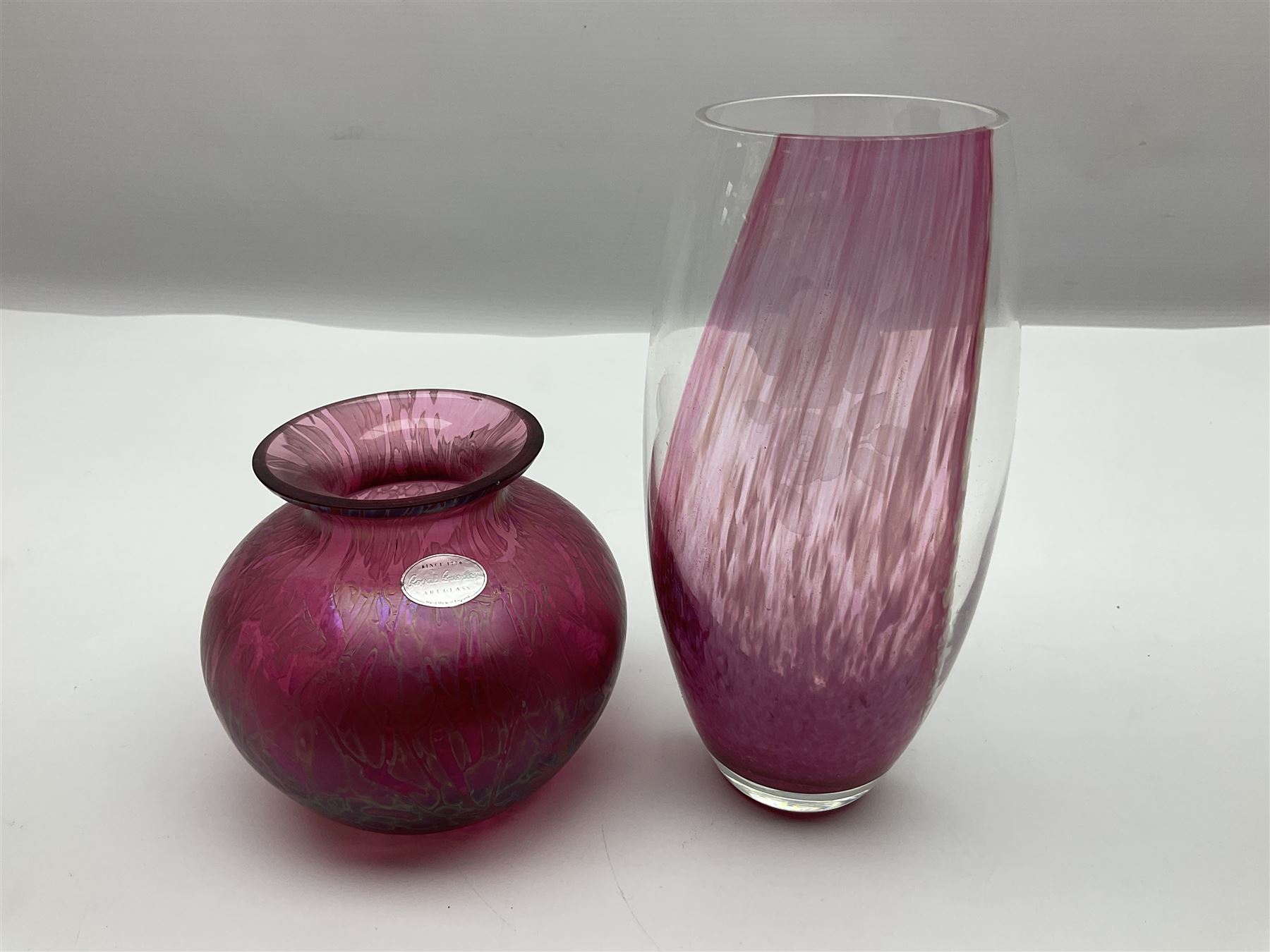 Collection of Caithness glass vases and dishes, to include mottled and swirl designs,  largest 20cm (23)