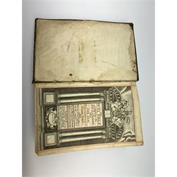 Early 18th century Holy Bible. 1711. London. Printed by The Assigns of Thomas Newcomb and Henry Hills, deceas'd. Printers to the Queens Most Excellent Majesty. Engraved title page. Red lined pages. Full tooled leather/gilt binding with aeg.