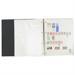 World stamps including Aden, Brunei, Rwanda, Spain, Ireland, Italy, Japan, Hungary, Germany, France, Portugal, Namibia, Netherlands, New Zealand, St Lucia, Malaysia etc, housed in ten ring binder folders