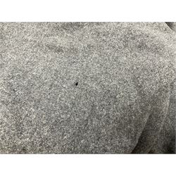 Pair of WW2 German Other Ranks trousers c1940-42, stamped C.& A. Brenninkmeyer Workstatten; WW2 German Army webbing belt with steel 'Gott Mit Uns' buckle; and WW2 German leather belt with 'Stahlhelm' (Steel Helmet League) members buckle (3)