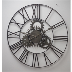  Large metal circular wall clock, D90cm  