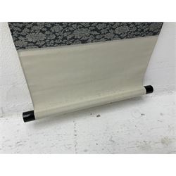 Two 20th century Japanese kakemono, the first example depicting a puffer fish, the second with Japanese Calligraphy 