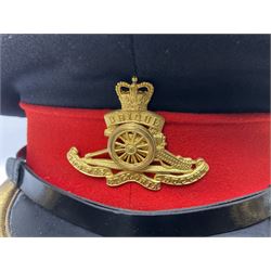 York and Lancaster Regimental mess uniform of jacket and trousers; together with Royal Artillery peaked cap