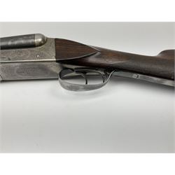 Spanish Francisco Sarriugarte12-bore side-by-side double barrel boxlock ejector sporting gun, 71cm barrels with 2.75