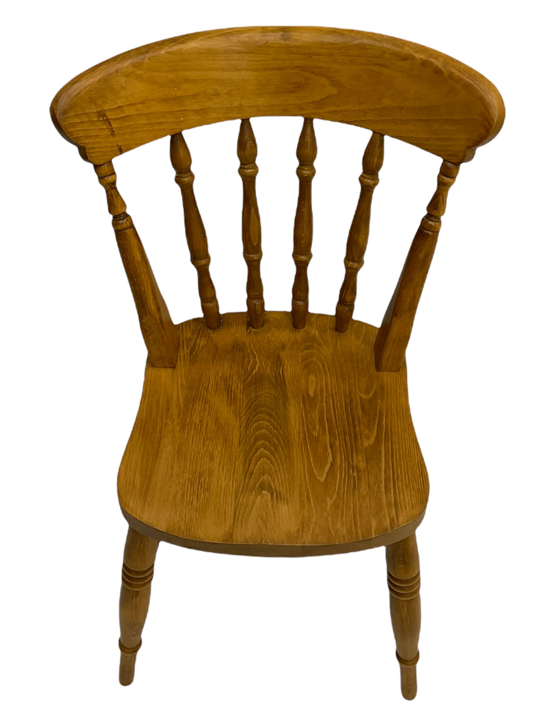 Set of four Farmhouse spindle back chairs