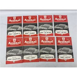 Arsenal F.C. - forty-nine home programmes for 1956/57 (21), 1957/58 (13) & 1958/59 (15) including Division One, F.A. Cup (including replays) and Friendly Matches (49). Auctioneers Note: The February 1st match against Manchester United (result Arsenal 4 Manchester United 5) was the final domestic league match played by the Manchester United first team before the Munich Air Crash - thus it was the last game played in the U.K. by the 'Busby Babes', before the tragic death of several of these players.