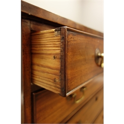  George III mahogany chest, four graduating drawers, on bracket feet, W87cm, H82cm, D44cm  