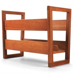  Guy Rogers - mid 20th century teak magazine rack