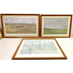  Hunting Scenes, three colour prints after Lionel Edwards (British 1878-1966), two signed by the artist all pub. The Sporting Gallery, London max 36cm x 63cm (3)  