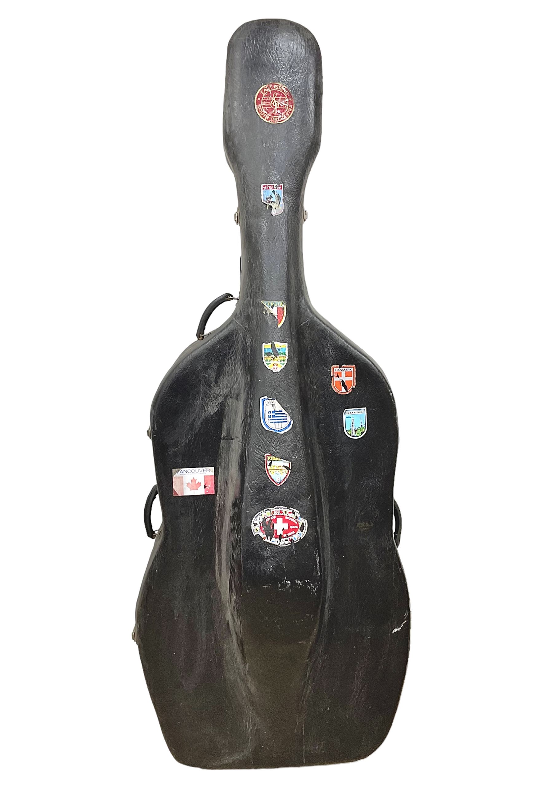 Velvet lined fibreglass double bass case H200cm - THIS LOT IS TO BE COLLECTED BY APPOINTMENT FROM DUGGLEBY STORAGE, GREAT HILL, EASTFIELD, SCARBOROUGH, YO11 3TX