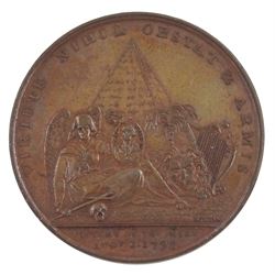 Commemorative bronze medallion, 'Victory of the Nile Aug 1 1798'