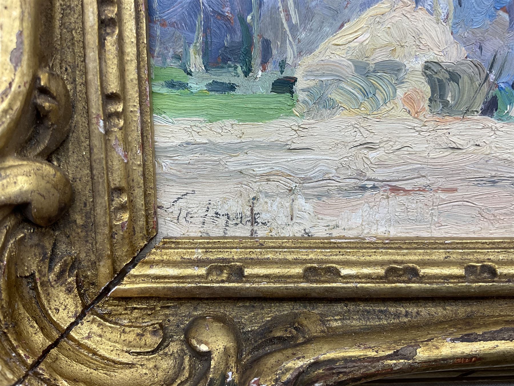 Algernon Mayow Talmage (1871-1939): Horses Ploughing, oil sketch on board signed 16cm x 23cm