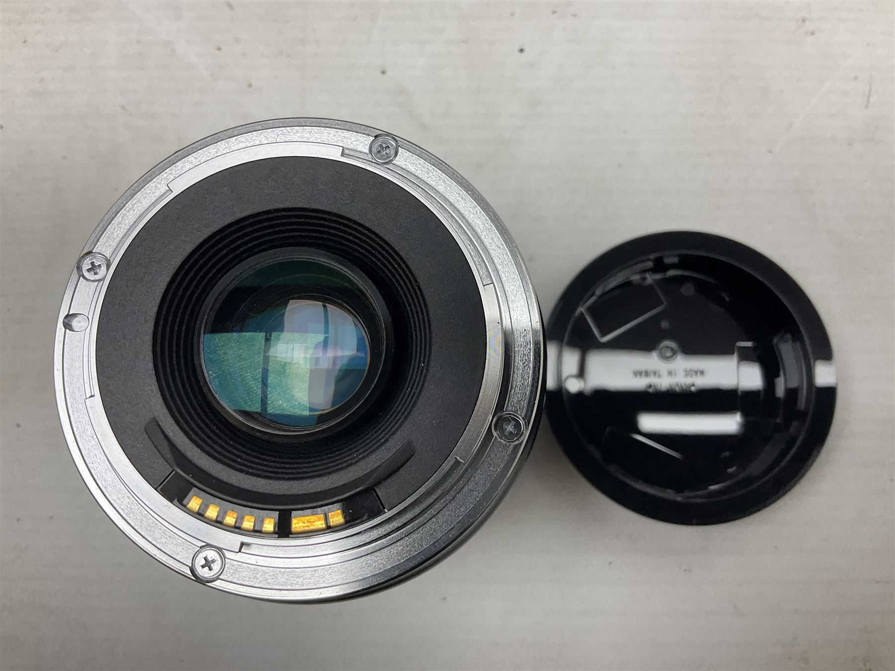 Canon Eos 7D camera body, serial number 3261306344, with 'Canon Ultrasonic EF 24-105mm Macro 0.45m/1.5ft Ultrasonic' Lens, 'Canon Zoom EF 75-300, 1;4-5.6 III' lens and Teleplus Pro 300 lens, together with tripod and original camera box 