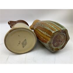 Grimwades Byzanta ware bowl in the Watteau pattern, D41.5cm, together with Sylvac vase, Bell's Whisky decanter, Denby stoneware teapot etc