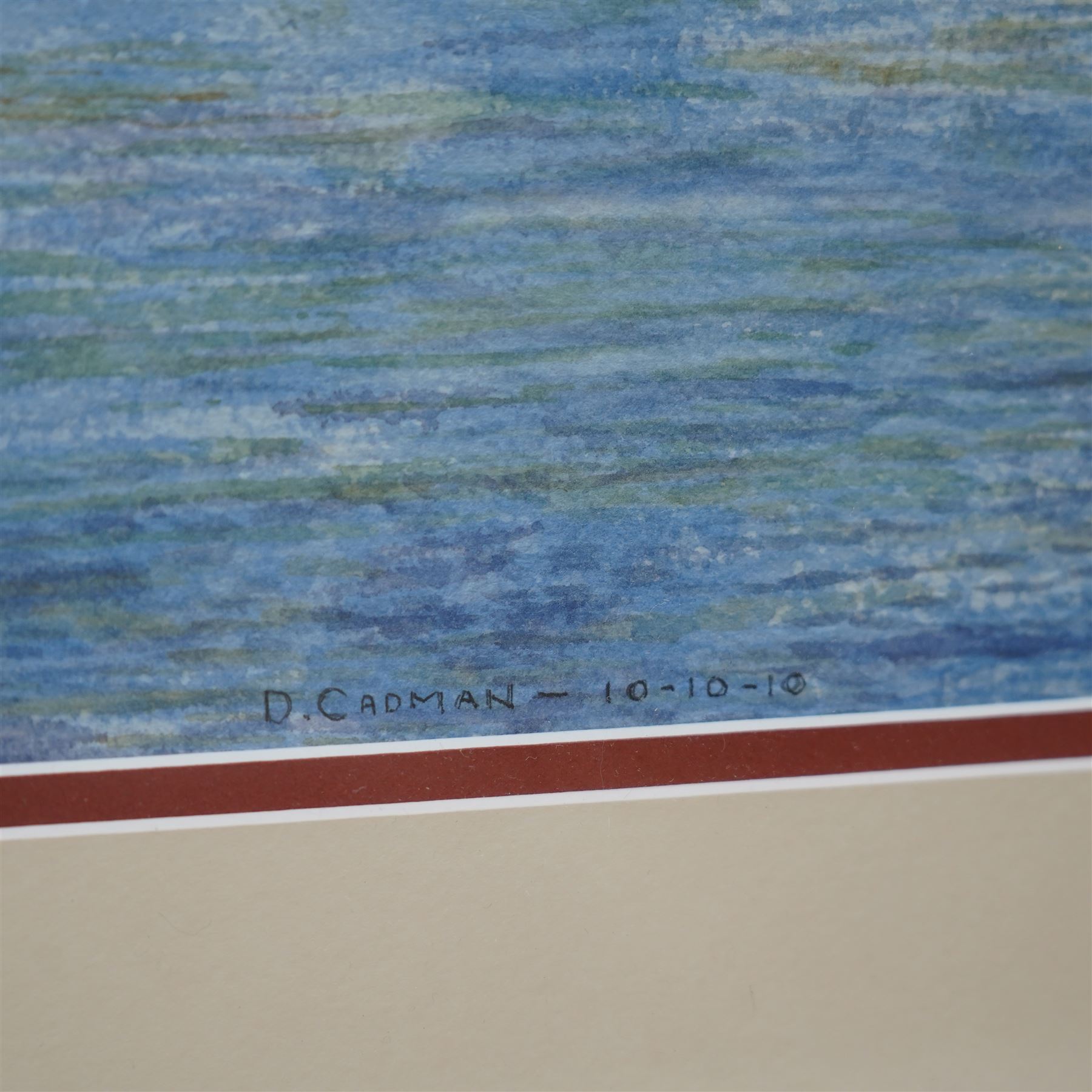 David Cadman (British Contemporary): 'Nelson's Flagships', watercolour signed and dated, titled on the mount 53cm x 73cm