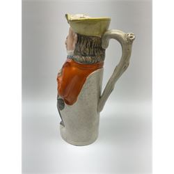 19th century Staffordshire Toby jug modelled as a monkey playing a cello H30cm. 