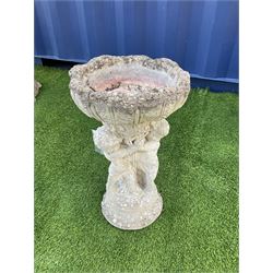 Composite stone cherub planter - THIS LOT IS TO BE COLLECTED BY APPOINTMENT FROM DUGGLEBY STORAGE, GREAT HILL, EASTFIELD, SCARBOROUGH, YO11 3TX