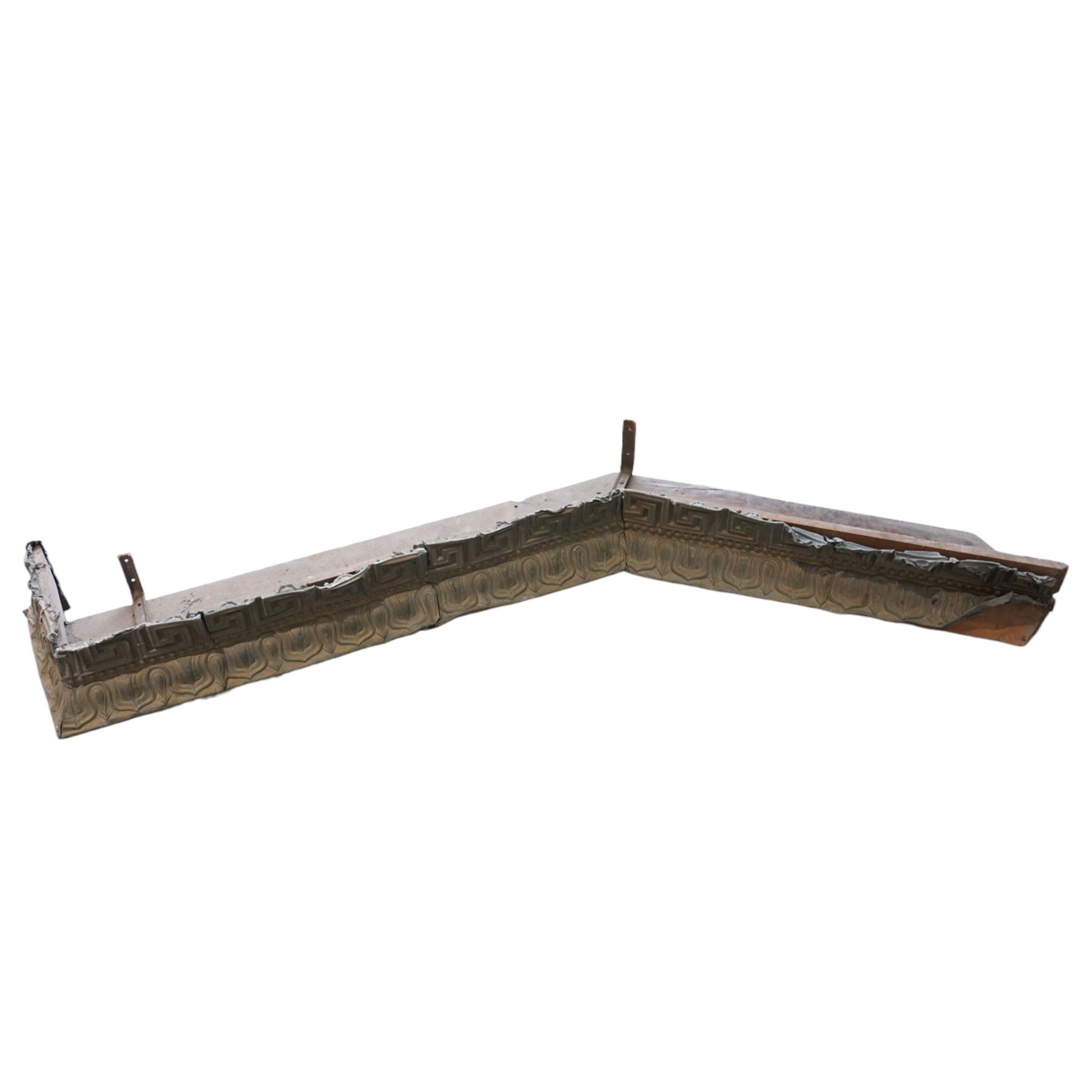 Architectural Salvage - Quantity of oak architectural feaatures including set of six carved communion rail supports, pierced and carved decorative panels, lead mounted pelmet etc
Note: Removed in the 19th century from the church in the grounds of a private Yorkshire estate 
Provenance: property of a Nobleman