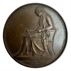 Sir Francis Chantrey, 1846, bronze medal by W Wyon,  Memorial to James Watt