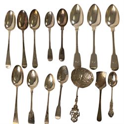 Collection of silver flatware, all stamped or hallmarked