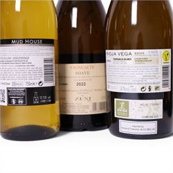 Mixed wine, including Henri Gaillard 2020 Cotes De Provence, Rioja Vega Tempranillo Blanco, Mud House 2023 Sauvignon Blanc etc various contents and proof 