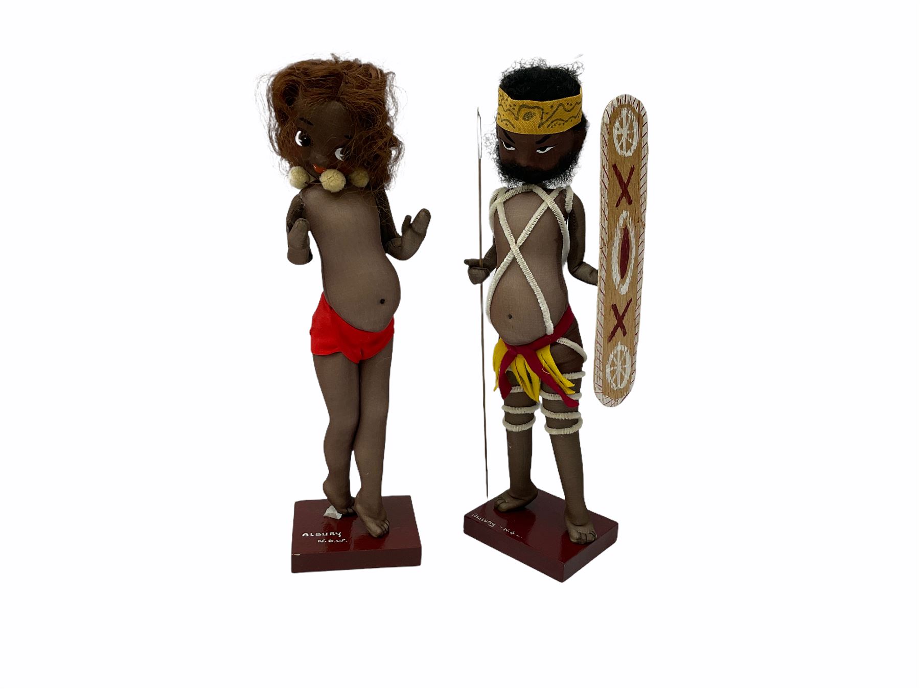 Collection of vintage dolls including two Australian Brownie Downing stockinette dolls; two 1960s Mattel 'Rosebud' talking dolls; 1960s Ideal Tearie Dearie doll in original dress; Norah Wellings type felt sailor doll and another similar etc