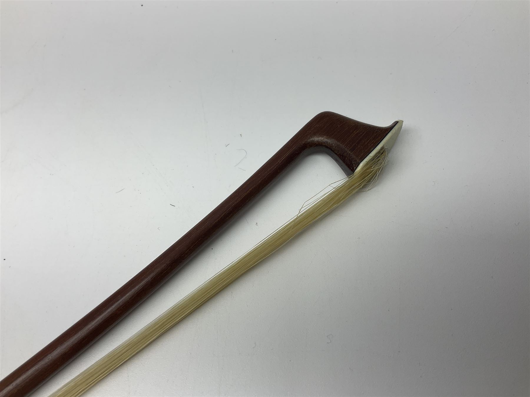 German trade violin in the Steiner style c1900 with 35.5cm two-piece maple back and ribs and spruce top L59cm overall; in fitted carrying case with two bows; and a Saxony violin with 35.5cm one-piece maple back and ribs and spruce top L58.5cm overall (2)