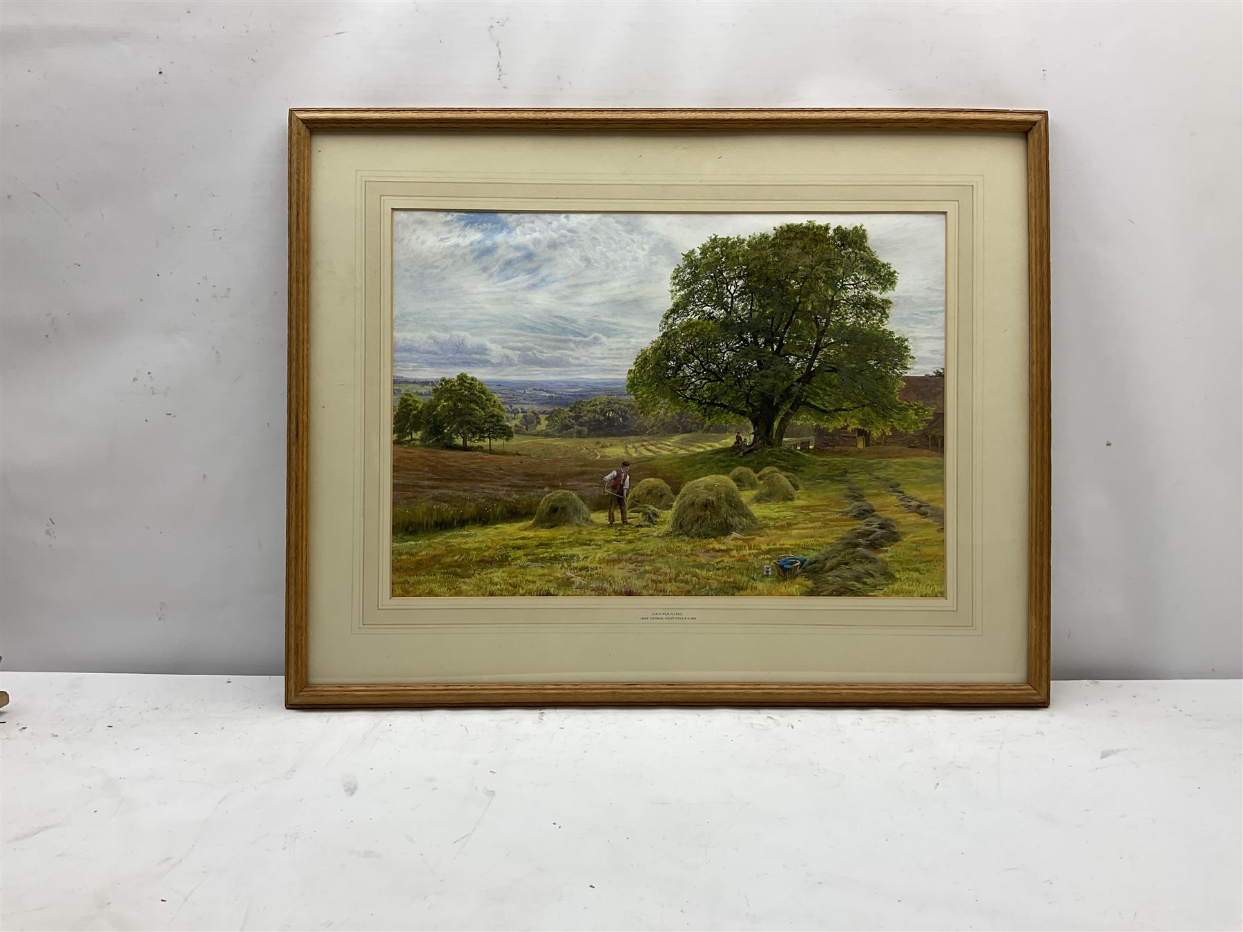 George Vicat Cole (British 1833-1893): 'Haymaking', gouache and watercolour unsigned 35cm x 50cm
Provenance: East Yorkshire private collection; Sotheby's 22nd March 2005 Lot 143; with The Leger Galleries, Old Bond Street, May1965; the collection of Mrs L H Leach